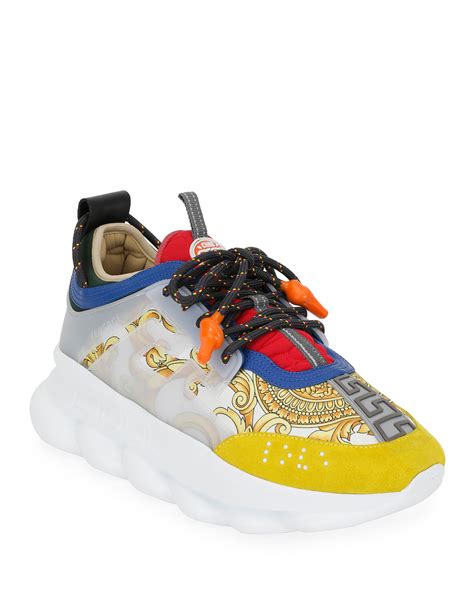 versace chain reaction men's sneakers|Versace chain reaction pandabuy.